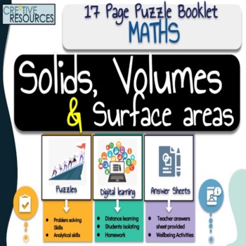 Preview of Math Work Booklet: Solids, Volumes & Surface Area