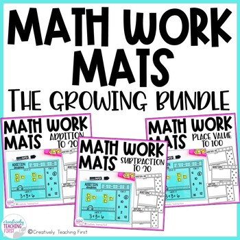 Preview of Math Work Mats Activities for Hands on Learning- The Bundle