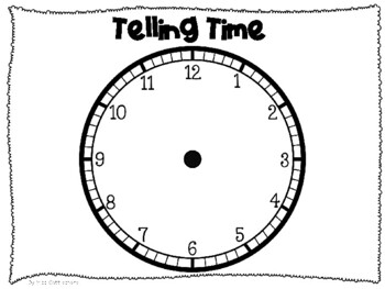 Math Work Mats - Clocks - Telling Time by Miss Cobblestone's Resources