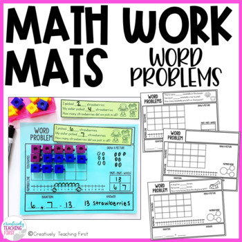 Preview of Math Work Mats - Math Word Problems