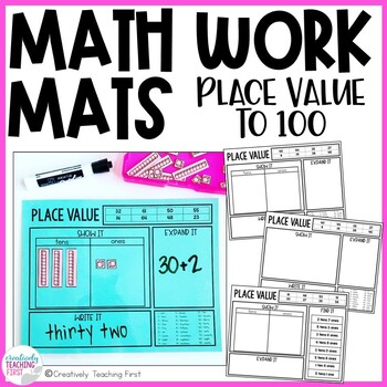 Preview of Math Work Mats - Place Value to 100