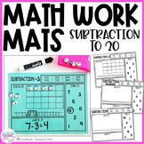 Math Work Mats - Subtraction to 20