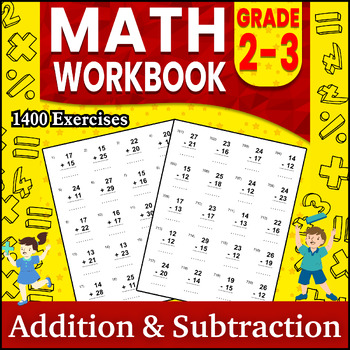 Preview of Math Workbook Grade 2-3 Addition And Subtraction | 1400 Exercises For Kids