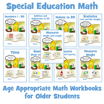 Preview of Math Workbooks Bundle: Special Education Math