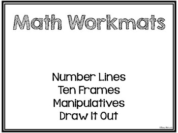 Preview of Math Workmats