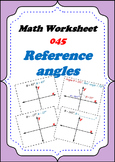 Math Worksheet 0045 - Reference Angle