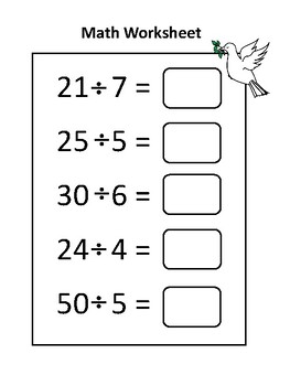 Preview of Math Worksheet : Adding , Minus , Multiplied and Divide number  in tens digit