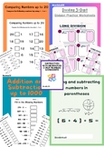 Math Worksheet Bundle - Addition, Subtraction