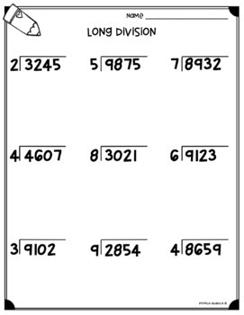 math worksheet bundle addition subtraction multiplication division