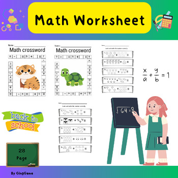 Preview of Math Worksheet Bundle,basic addition and subtraction of numbers.