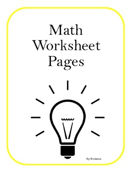 Preview of Math Worksheet Pages