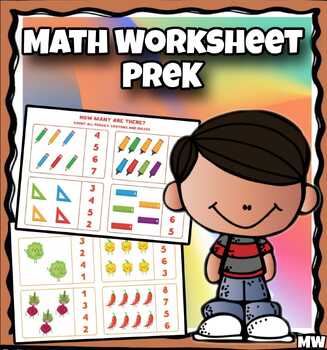 Preview of Math Worksheet PreK, Math Workbook.