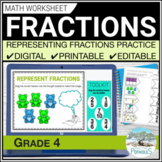 Math Worksheet Representing Fractions Practice Digital Pri