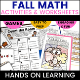 Math Worksheets, Activities, & Games with a Fall and Pumpk