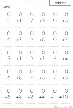 Math Worksheets Addition by Lavinia Pop TPT
