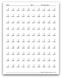 Math Worksheets: Addition & Subtraction, Separated: 1-12 (