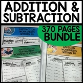 Addition and Subtraction Worksheets 1st Grade math Centers