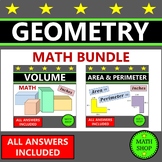 Math Worksheets Composite Shapes Geometry Area Perimeter Volume