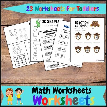 Preview of Math Worksheets For Toddlers