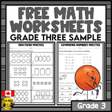 Free Math Worksheets Grade 3 Sample