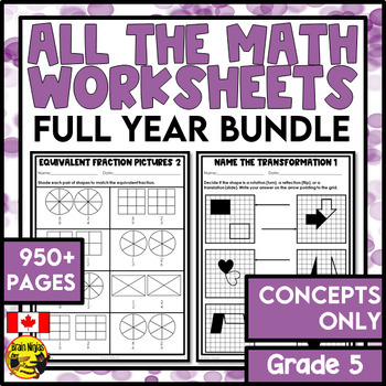 math worksheets grade 5 by brain ninjas teachers pay teachers