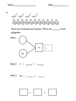 math worksheets grade k 2 number bonds math fact practice problem solving