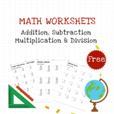 Math Worksheets Grades 3-5, Addition, Subtraction, Mulplic
