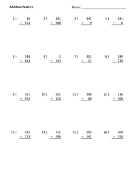 Preview of Math Worksheets MEGA Bundle: Addition, Subtraction, Multiplication, Division