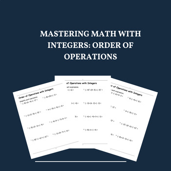 free printable math worksheets for 6th grade order of operations