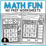 Math Worksheets NO PREP Counting Addition and Subtraction FUN