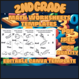Math Worksheets Templates,coloring Book | 2nd Grade