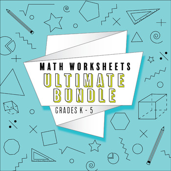 Preview of Elementary Math Worksheets Bundle ⭐ ALL Common Core Standards ⭐ K-6 Worksheets