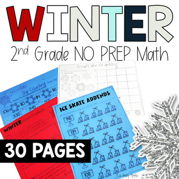 Preview of Christmas Math Worksheets 2nd Grade December Morning Work Winter Activities