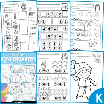 Preview of Winter Math Worksheets & Activities No Prep