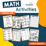 Math Worksheets and Centers | Addition 0-20 | Math Practice