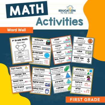 Preview of Math Worksheets and Centers | Word Wall | Math Practice