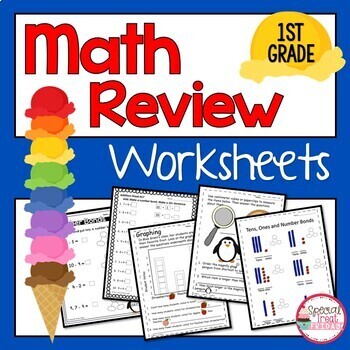 Preview of Math Worksheets and Fluency for First Grade