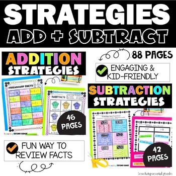 Preview of Addition and Subtraction Strategies - Math Fact Worksheets for 1st and 2nd Grade