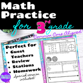 Math Worksheets for 3rd Grade (Spanish Version Included)