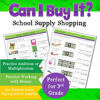 Preview of Addition and Subtraction Worksheets/Money Worksheets/Making Change  3.NBT.2