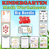 Math Worksheets for Kindergarten and Pre-K . Big Bundle