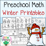Math Worksheets for Pre-K - Winter - Morning Work, Indepen