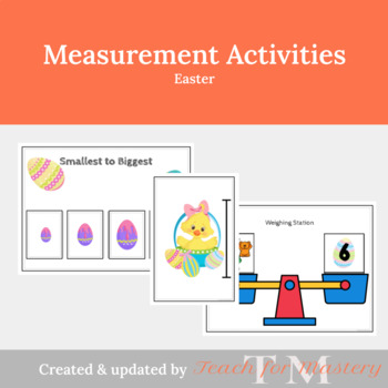 Preview of Math Worksheets on Measurement: Easter