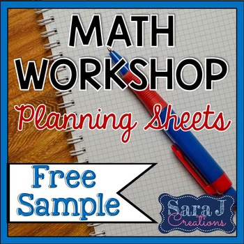 Preview of Math Workshop Planning Sheets Free Sample