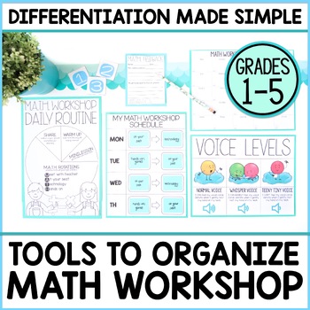 Math Workshop Starter Kit - Organization Tools for Math Rotations