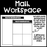 Math Workspace | Show Work, Looseleaf Replacement, 4 Layou