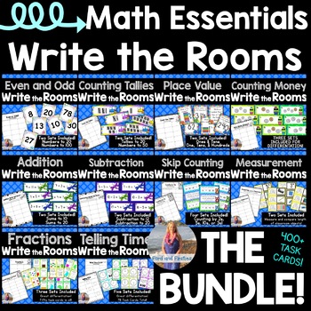 Preview of Math Write the Room BUNDLE!! [[10 Topics, 400+ task cards]]
