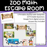 Math Zoo Escape Room | Digital & Printable