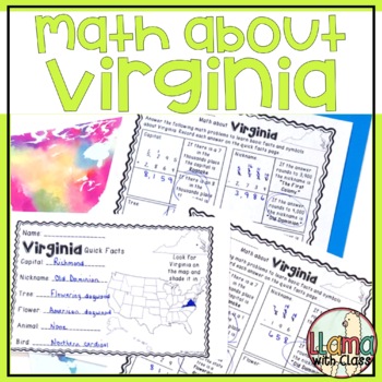 Preview of Math about Virginia State Symbols