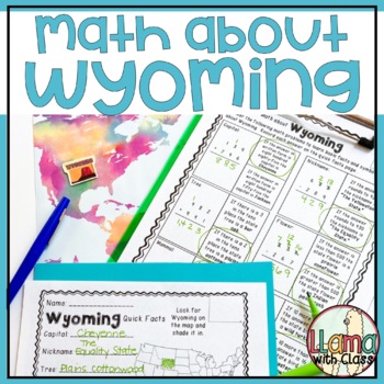 Preview of Math about Wyoming State Symbols
